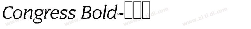 Congress Bold字体转换